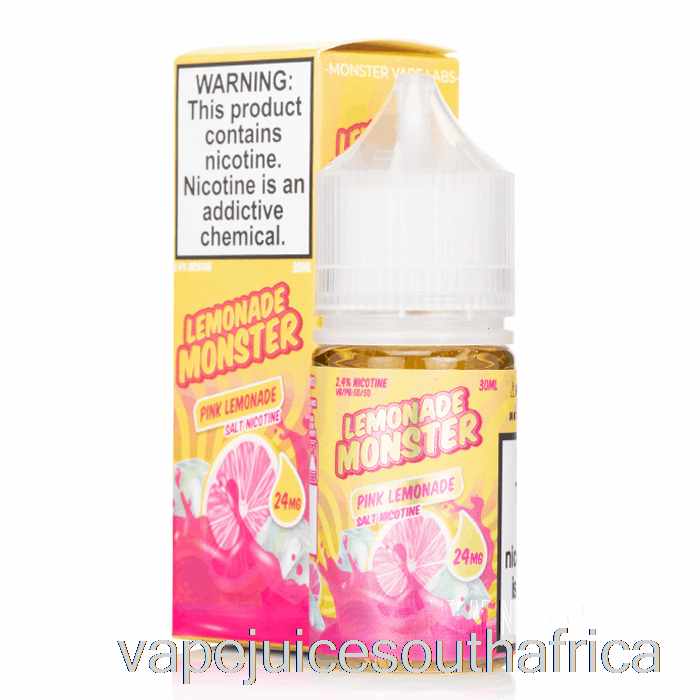 Vape Juice South Africa Pink Lemonade - Lemonade Monster Salts - 30Ml 24Mg